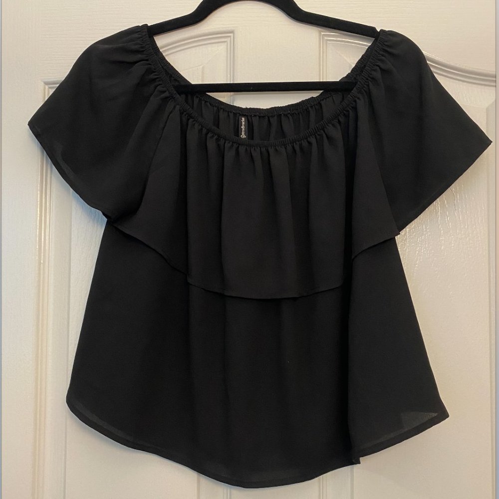 Black Off the Shoulder Top